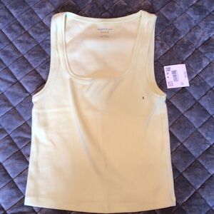 AE bright yellow square neck tank. Small